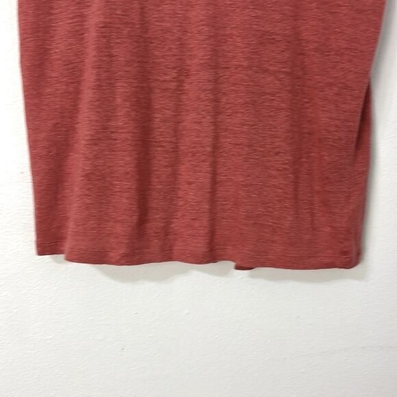 Tahari Terracota Linen Top M Relaxed Lagenlook Minimalist Breathable Natural - Picture 6 of 10